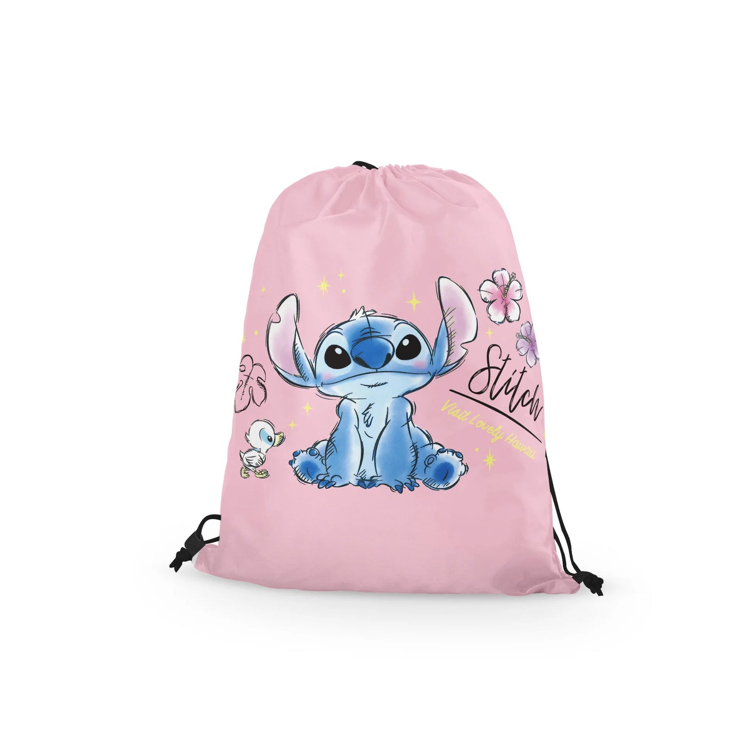 Stitch Drawstring Bags Cute Children Backpack Travel Storage Bag Kids Boys Girls Casual Swim Portable Backpack Holiday Gifts