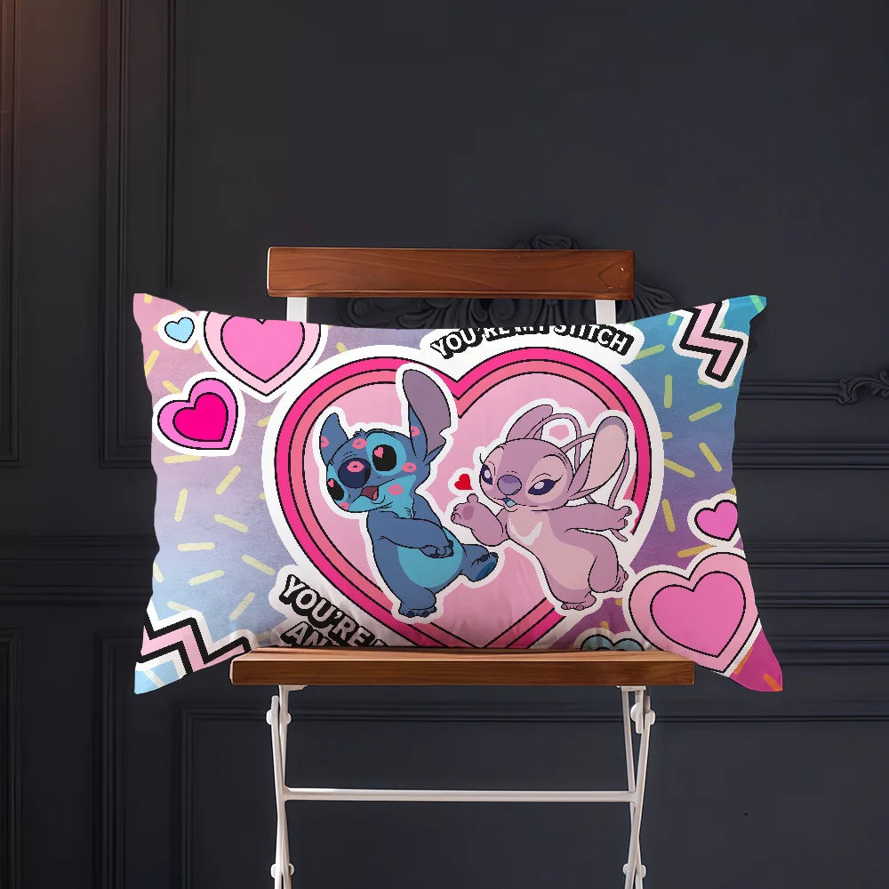 Cartoon cute art movie S-StitchS-S cushion cover Rectangle Pillow Cover Home Sofa living Room Coffee Shop Pillowcase