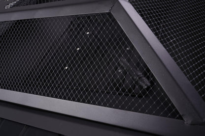 32 inch Outdoor Fire Pit Table Outside Backyard Patio Square Firepit Table