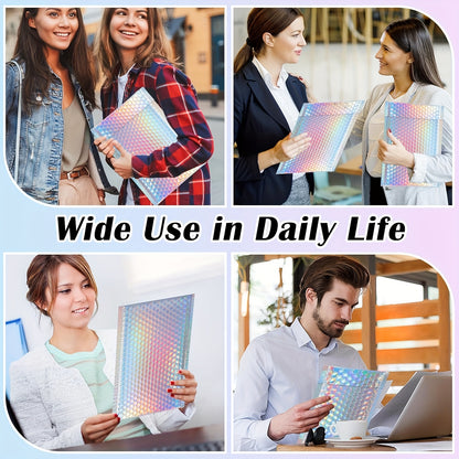 Holistic Bubble Mailer Set - Various Sizes, Waterproof Self-Seal Envelopes, Polyethylene Packaging Bags, Leak-Proof Mailing, Suitable for Small Businesses, Offices, Home Use - Non-Food Contact Plastic Square Bubble Mailers, I