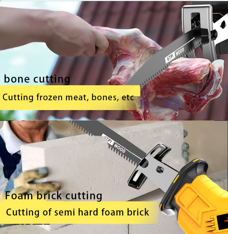 [Cordless Saw] Lithium Electronics Cordless Saw | Electric Cordless Saw Blade, Cordless Reciprocating Saw | Suitable For Home And Outdoor Use, Cutting Trees, PVC, Thin Wood Boards And Soft Metal Wood