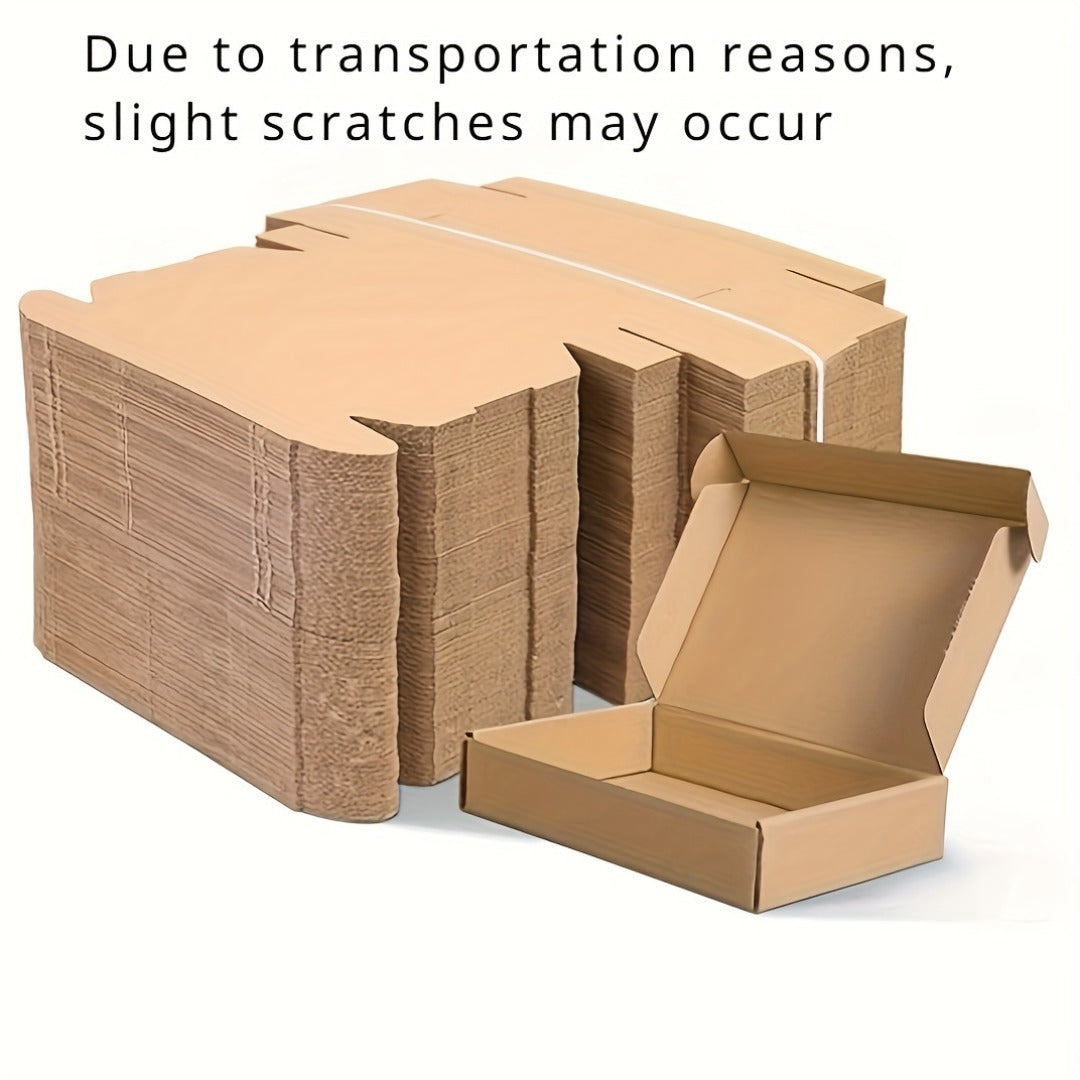 50pcs Brown Corrugated Mailer Boxes, 5.91x3.94x1.57inch, Triple Layer Extra Hard, Lid Included for Shipping Crafts, Electronics, Fragile Items - No Odor, Ideal for Small Businesses and Gift Packaging, Shipping Supplies | Neut