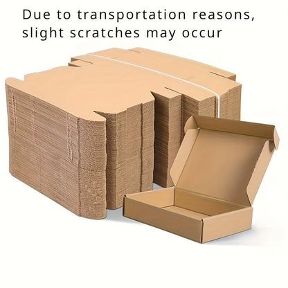 50pcs Brown Corrugated Mailer Boxes, 5.91x3.94x1.57inch, Triple Layer Extra Hard, Lid Included for Shipping Crafts, Electronics, Fragile Items - No Odor, Ideal for Small Businesses and Gift Packaging, Shipping Supplies | Neut