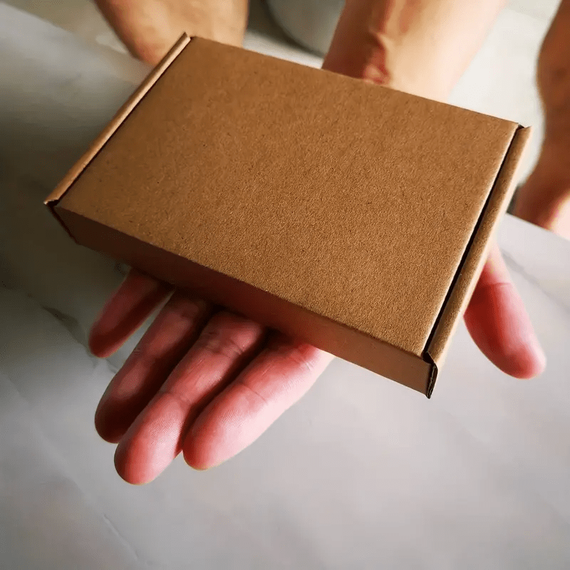 50pcs Brown Corrugated Mailer Boxes, 5.91x3.94x1.57inch, Triple Layer Extra Hard, Lid Included for Shipping Crafts, Electronics, Fragile Items - No Odor, Ideal for Small Businesses and Gift Packaging, Shipping Supplies | Neut