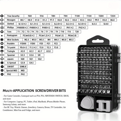Precision Screwdriver Set, 115 in 1 Screwdriver Sets Screwdriver Bit Sets DIY Repair Tools Kit for iPhone Laptop PC Watch Glasses and Other Electronics, Mini Screwdriver Set with Case
