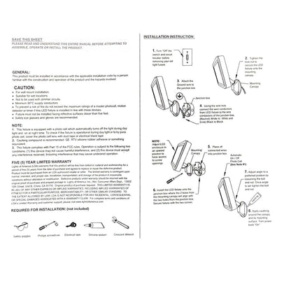 Outdoor LED Flood Light, 4000 Lumens, 5000K Cold Light, 50 Watts, Dusk to Dawn Sensor, Water Resistant, Work in Cold Weather