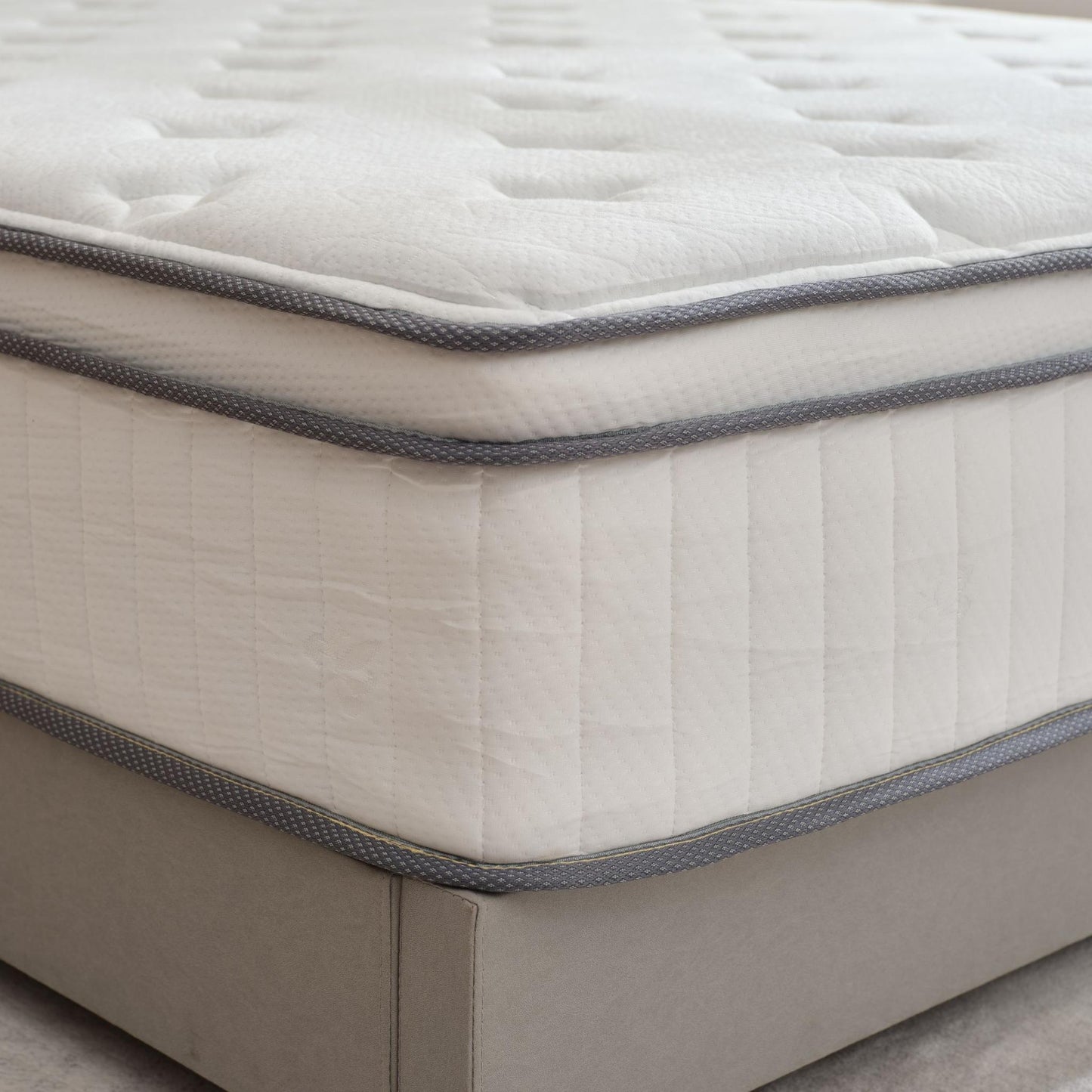 High Quality 12" Twin Diamond Innerspring Hybrid And Cooling Gel Memory Foam Mattress, Pressure Relief, And Motion Isolation