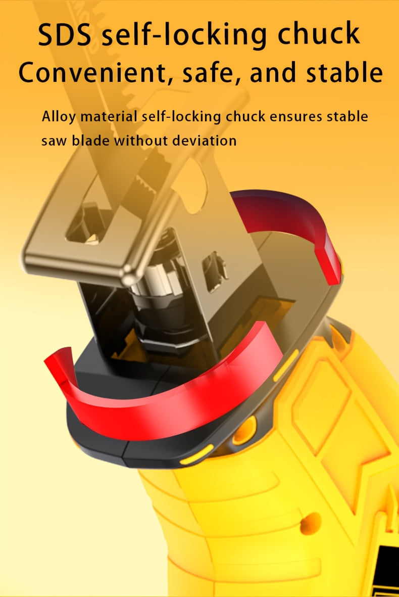 [Cordless Saw] Lithium Electronics Cordless Saw | Electric Cordless Saw Blade, Cordless Reciprocating Saw | Suitable For Home And Outdoor Use, Cutting Trees, PVC, Thin Wood Boards And Soft Metal Wood