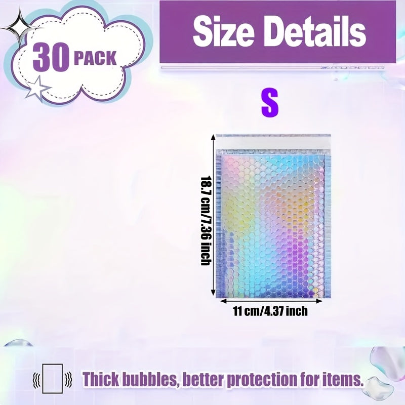 Holistic Bubble Mailer Set - Various Sizes, Waterproof Self-Seal Envelopes, Polyethylene Packaging Bags, Leak-Proof Mailing, Suitable for Small Businesses, Offices, Home Use - Non-Food Contact Plastic Square Bubble Mailers, I