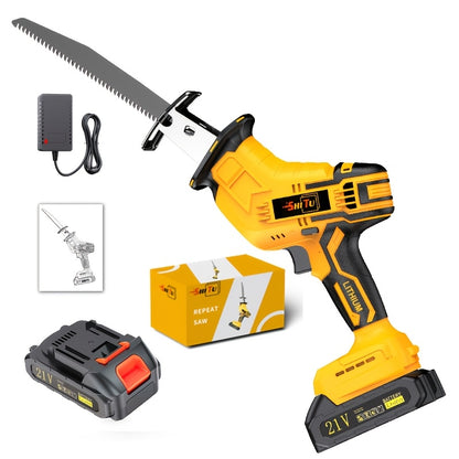 [Cordless Saw] Lithium Electronics Cordless Saw | Electric Cordless Saw Blade, Cordless Reciprocating Saw | Suitable For Home And Outdoor Use, Cutting Trees, PVC, Thin Wood Boards And Soft Metal Wood