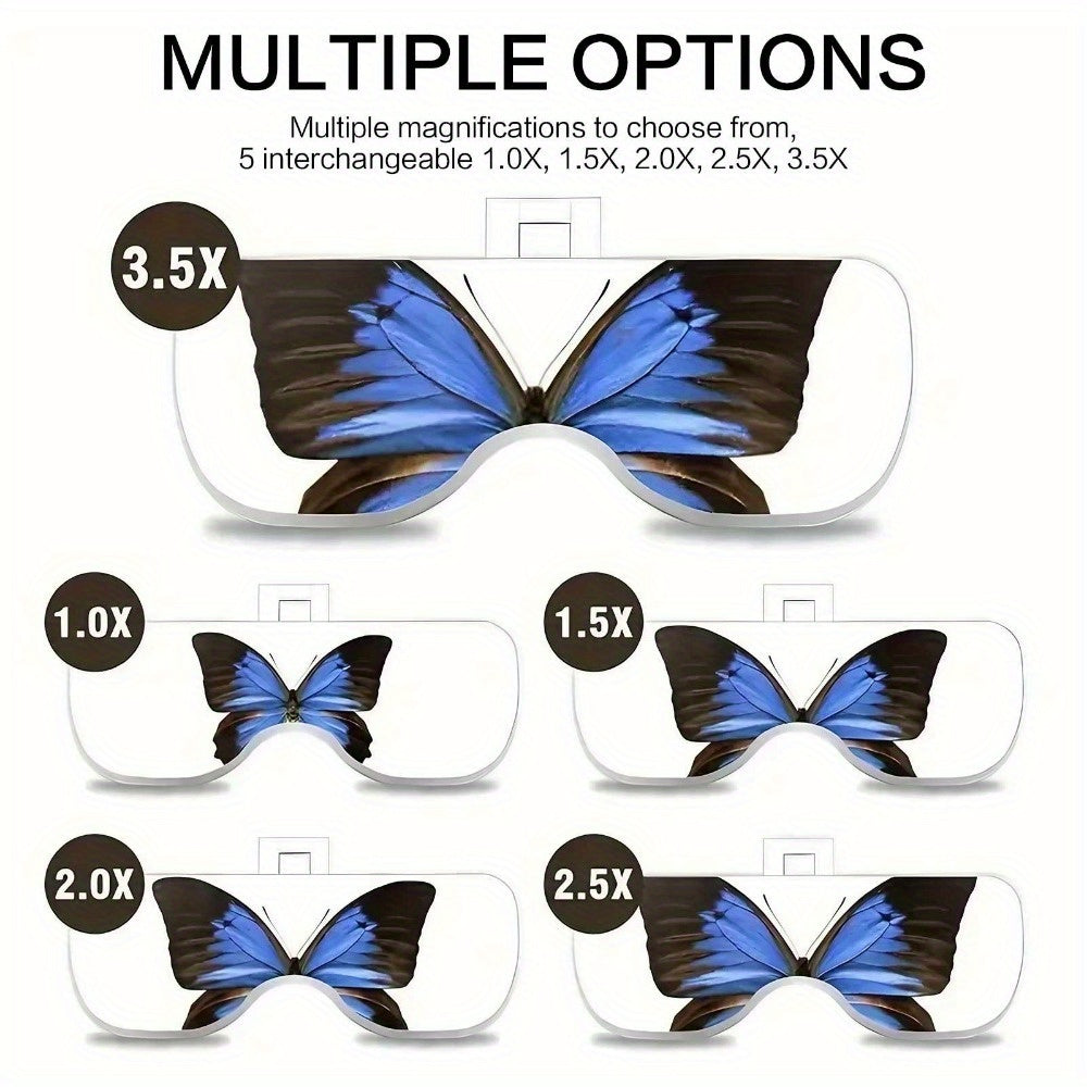 Head-Mounted Magnifier - LED Illumination, Adjustable Headband, Battery Powered with 5 Interchangeable Lenses 1.0X, 1.5X, 2.0X, 3.0X, 4.0X for Reading, Repairing, Jewelry Making, Electronics Maintenance, and Fine Work - Light