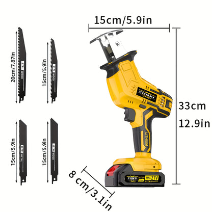[Cordless Saw] Lithium Electronics Cordless Saw | Electric Cordless Saw Blade, Cordless Reciprocating Saw | Suitable For Home And Outdoor Use, Cutting Trees, PVC, Thin Wood Boards And Soft Metal Wood