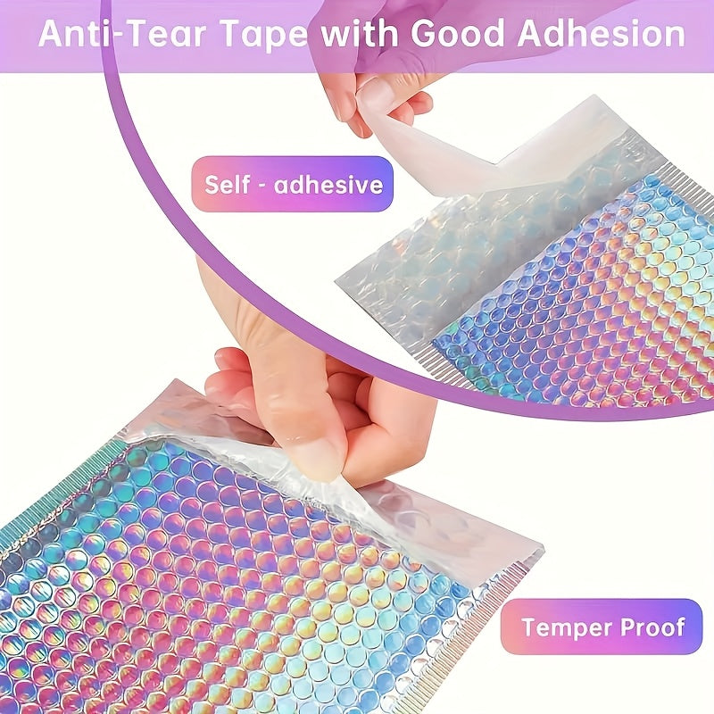 Holistic Bubble Mailer Set - Various Sizes, Waterproof Self-Seal Envelopes, Polyethylene Packaging Bags, Leak-Proof Mailing, Suitable for Small Businesses, Offices, Home Use - Non-Food Contact Plastic Square Bubble Mailers, I