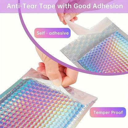 Holistic Bubble Mailer Set - Various Sizes, Waterproof Self-Seal Envelopes, Polyethylene Packaging Bags, Leak-Proof Mailing, Suitable for Small Businesses, Offices, Home Use - Non-Food Contact Plastic Square Bubble Mailers, I