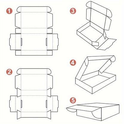 50pcs Brown Corrugated Mailer Boxes, 5.91x3.94x1.57inch, Triple Layer Extra Hard, Lid Included for Shipping Crafts, Electronics, Fragile Items - No Odor, Ideal for Small Businesses and Gift Packaging, Shipping Supplies | Neut
