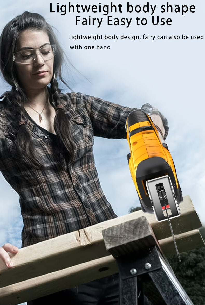 [Cordless Saw] Lithium Electronics Cordless Saw | Electric Cordless Saw Blade, Cordless Reciprocating Saw | Suitable For Home And Outdoor Use, Cutting Trees, PVC, Thin Wood Boards And Soft Metal Wood