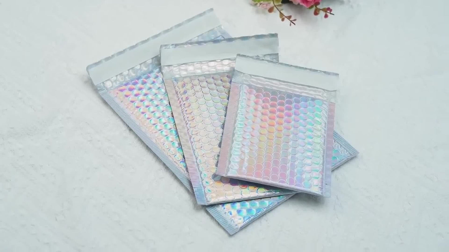 Holistic Bubble Mailer Set - Various Sizes, Waterproof Self-Seal Envelopes, Polyethylene Packaging Bags, Leak-Proof Mailing, Suitable for Small Businesses, Offices, Home Use - Non-Food Contact Plastic Square Bubble Mailers, I