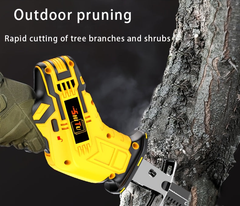 [Cordless Saw] Lithium Electronics Cordless Saw | Electric Cordless Saw Blade, Cordless Reciprocating Saw | Suitable For Home And Outdoor Use, Cutting Trees, PVC, Thin Wood Boards And Soft Metal Wood