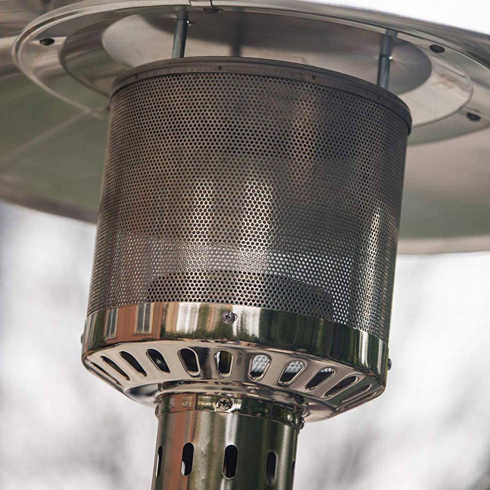 Propane Patio Heater with Wheels Outdoor Heater 47,000BTU Black