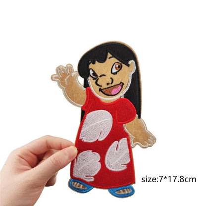 Stitch Cartoon Cute Anime Iron on Patches for Clothing T-shirt shose bag Embroidery Patches on Clothes Applique