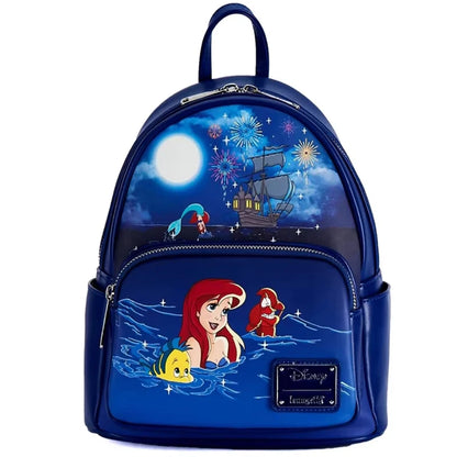 Stitch Children's Backpack Baby Lady Bags Stitch PU Leather Women Double Shoulder Bags