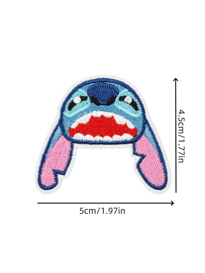 1pcs Cartoon Anime Stitch Iron on Patches for Clothing T-shirt bag shose Stitch Patch Garment stickers embroidery cloth sticker