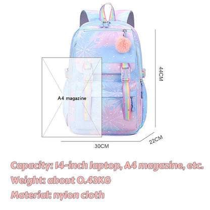 Stitch Kids Backpack Boy Girls Bookbag Bag Student Children Knapsack Schoolbag Rucksack Mochila Cartoon Anime Travel Commute Bag