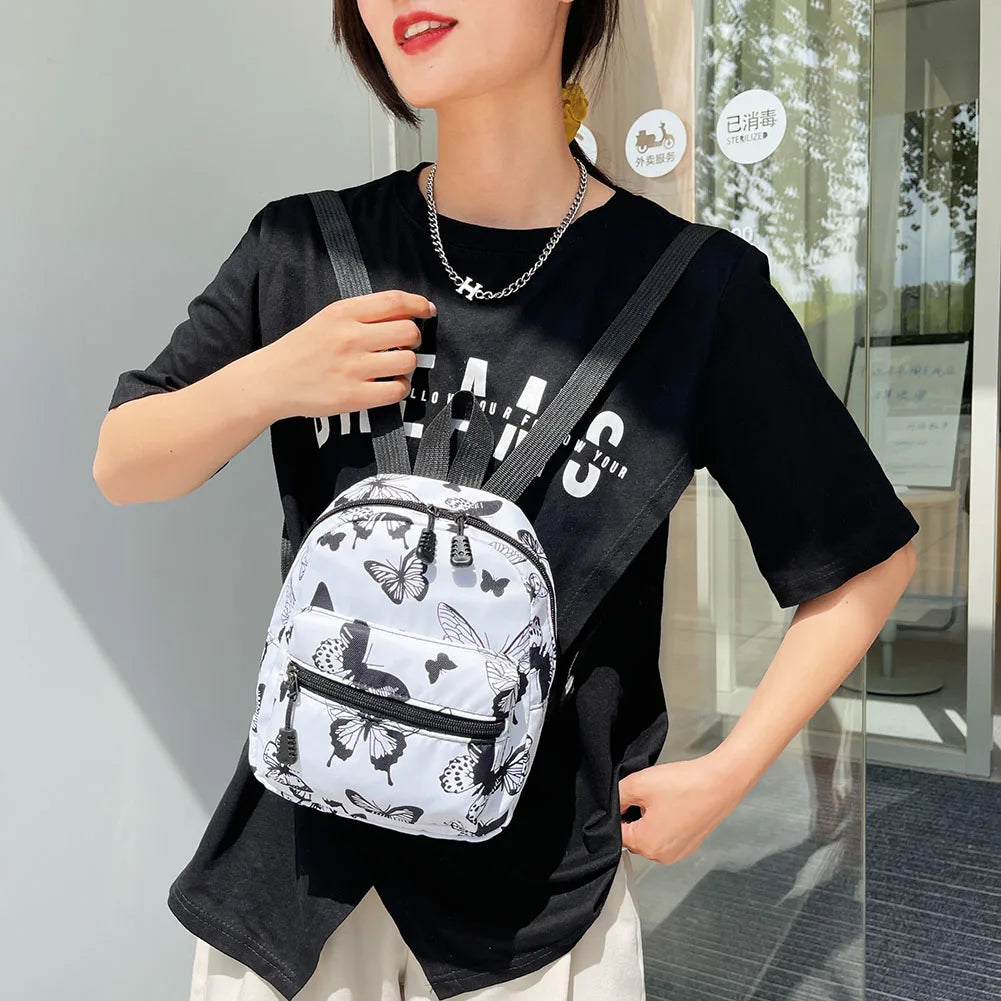 Women Backpack Preppy Style Backpack Student School Traveling Large Capacity Handbags Nylon Material Knapsacks