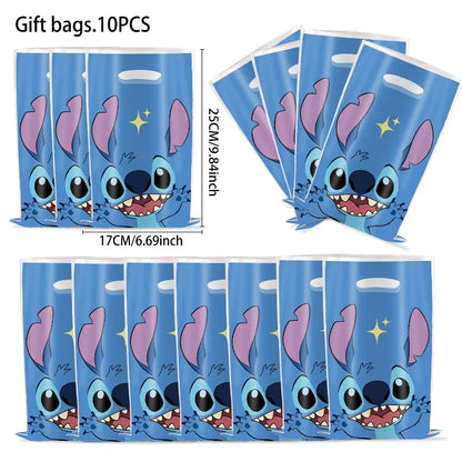Stitch Bag Angel Cartoon Cute Character Birthday Party Decoration Creative Plastic Gift Candy Gift Bag Storage Practical Prizes