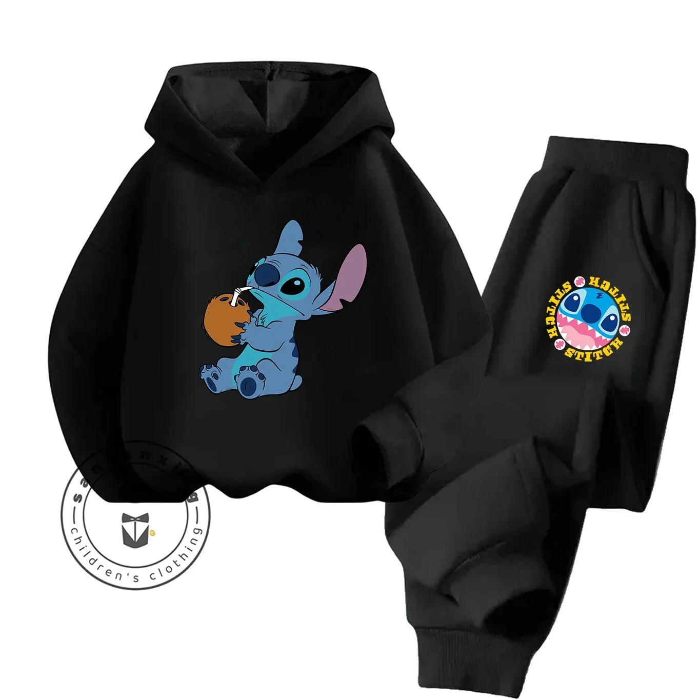 Stitch Fashion 2025 Cartoon Printed Hoodie Set 2D For Children Teenagers Boys Girls Casual Hot Sale Autumn Winter