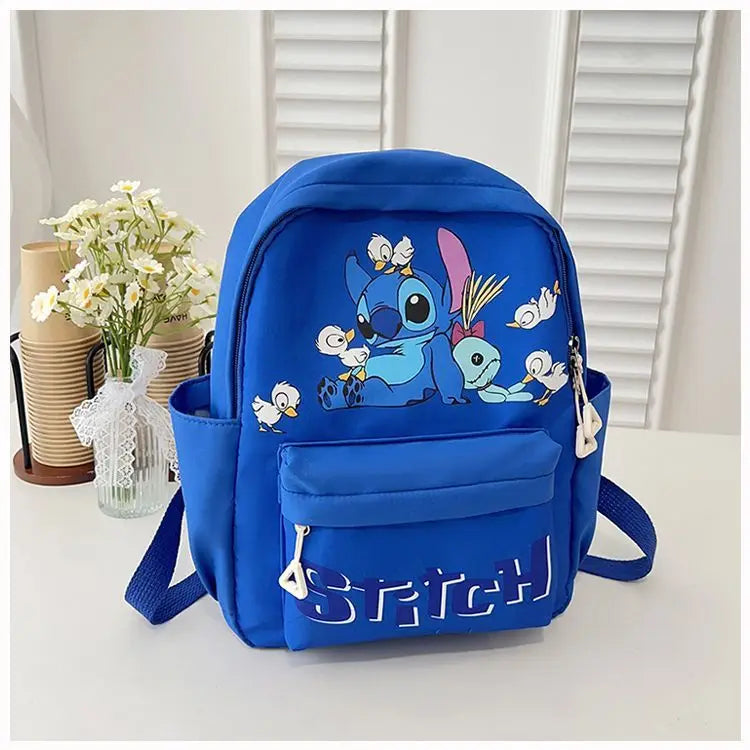 New Lilo&Stitch Backpack Cartoon Character Stitch Printed Accessories Children's Backpack Student Cartoon Pink Backpack Gift