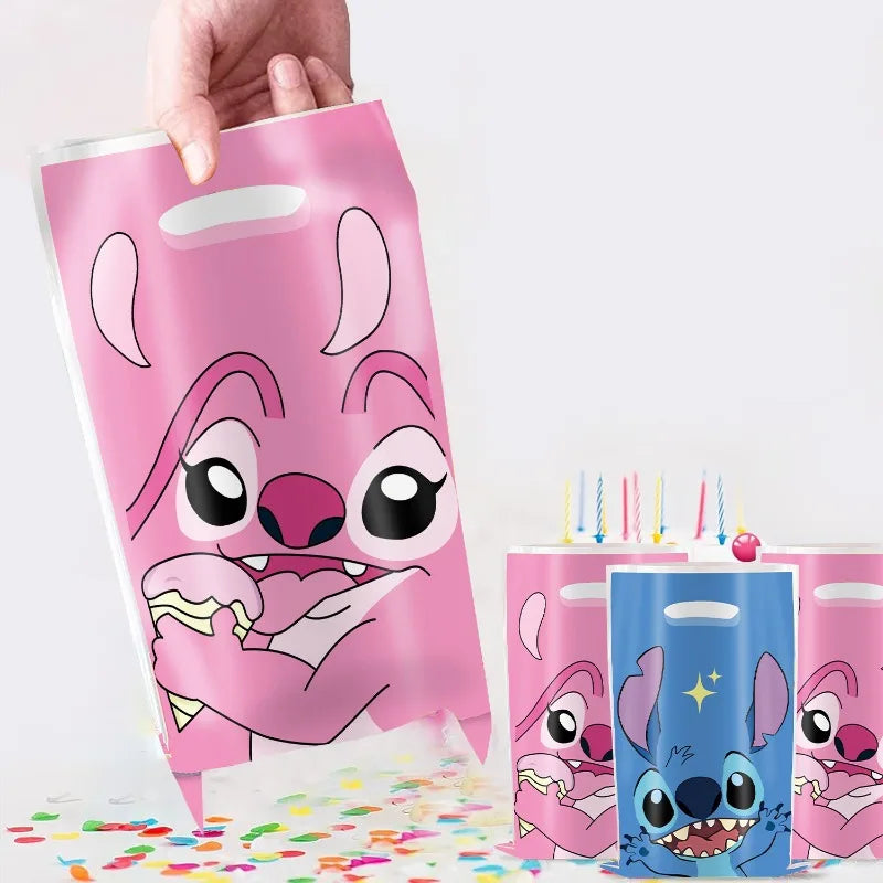 Stitch Bag Angel Cartoon Cute Character Birthday Party Decoration Creative Plastic Gift Candy Gift Bag Storage Practical Prizes