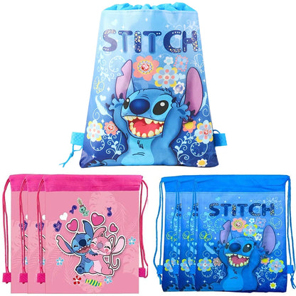 Anime Stitch Backpack Drawstring Bag High-capacity Waterproof Backpack Child Shower Supplies Toy Storage Bag Kid Birthday Gift