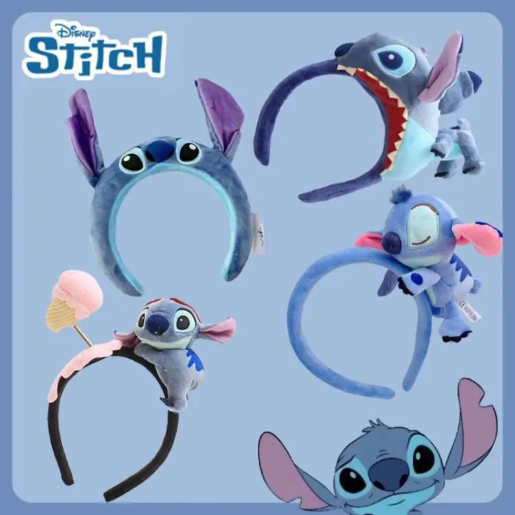 Stitch Hairband Cartoon Headwear Kawaii Anti Slip Wash Face Skincare Soft Hair Band Funny Party Hair Accessorie Girl Gift