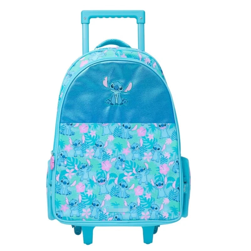 Stitch Backpack Student Cartoon Bag Roller Bag Stair-climbing Wheel Knapsack Lunch Box Bag Stationery Storage Pen Case Gifts