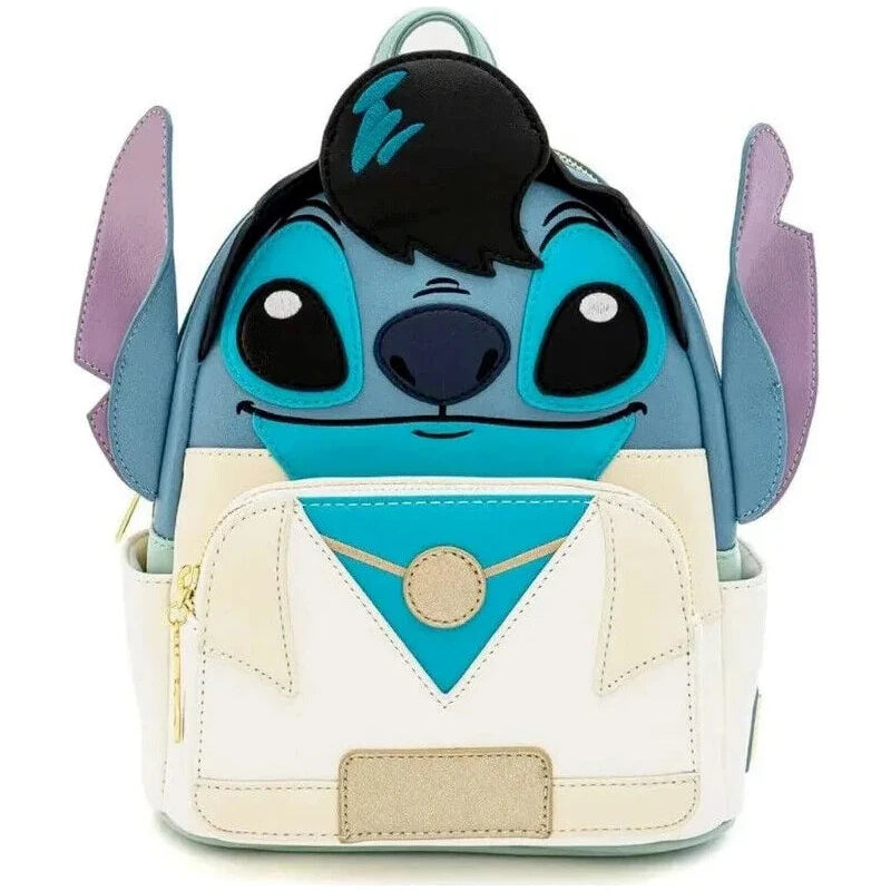 Stitch Children's Backpack Baby Lady Bags Stitch PU Leather Women Double Shoulder Bags