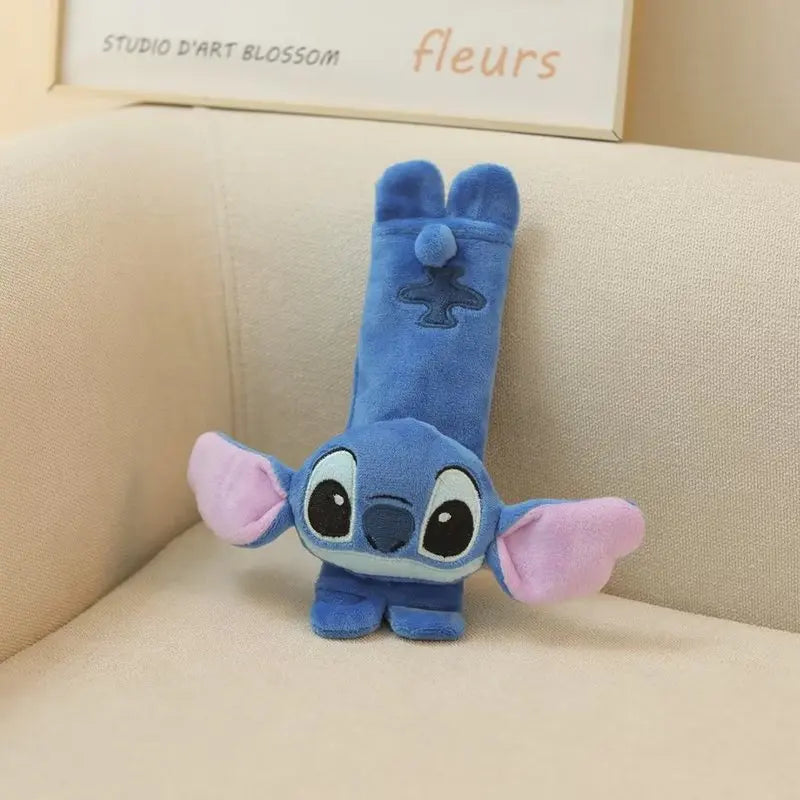 Stitch Seat Belt Protective Cover Cute Cartoon Soft Plush Car Shoulder Belt Fashion Car Inside Decor Cute Dolls Birthday Gifts