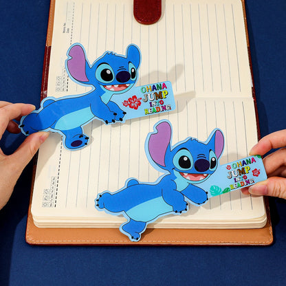 Cute Stitch Cartoon Bookmark for Book Lovers, Anime - themed Page Marker Ideal for Kids' Reading & School Supplies