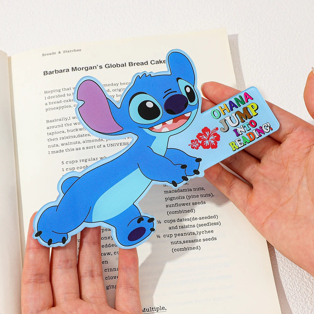 Cute Stitch Cartoon Bookmark for Book Lovers, Anime - themed Page Marker Ideal for Kids' Reading & School Supplies