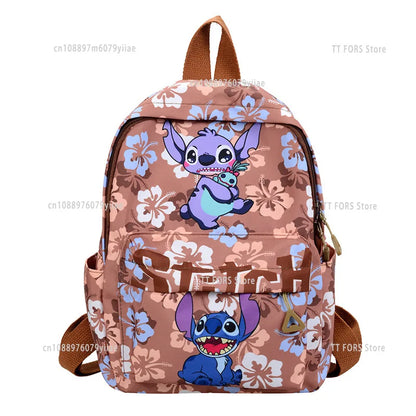 Stitch Fashion Nylon Backpack Cartoon Stitch Print Backpack Boys Girls Light Travel Backpack Halloween Christmas Gift