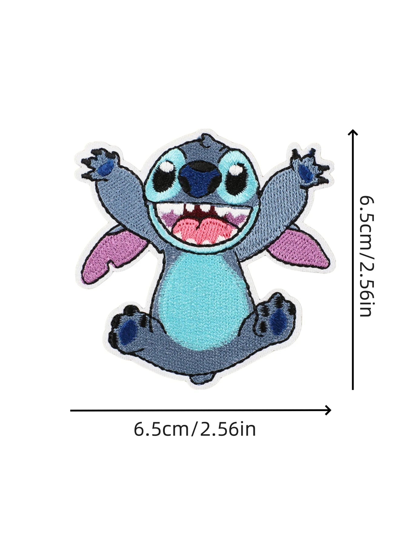 1pcs Cartoon Anime Stitch Iron on Patches for Clothing T-shirt bag shose Stitch Patch Garment stickers embroidery cloth sticker