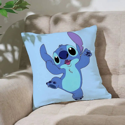 Cute S-Stitch Pillow Case Cushion Cover Soft Cute Throw Pillow Case For Car Sofa Pillowcase Polyester With Zipper
