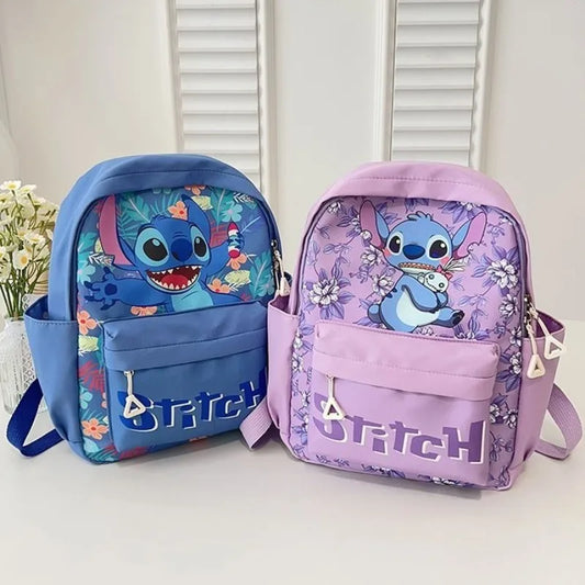 New Lilo&Stitch Backpack Cartoon Character Stitch Printed Accessories Children's Backpack Student Cartoon Pink Backpack Gift