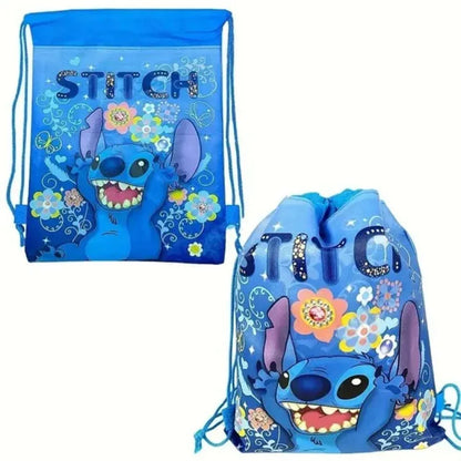 Anime Stitch Backpack Drawstring Bag High-capacity Waterproof Backpack Child Shower Supplies Toy Storage Bag Kid Birthday Gift