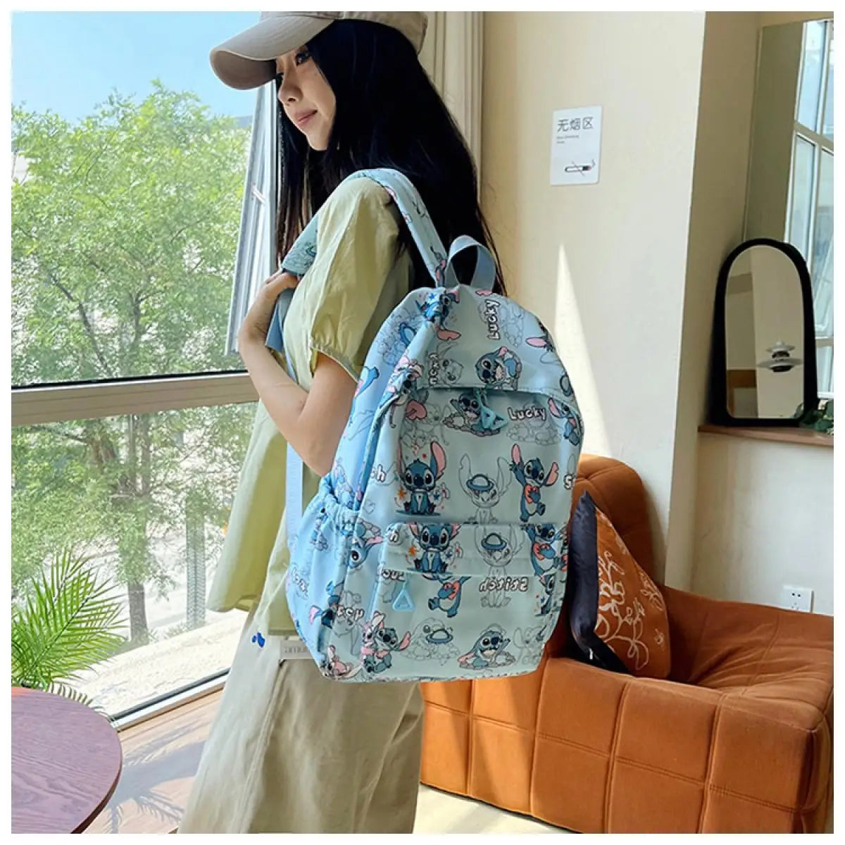 Stitch Anime Backpack Lightweight Large Capacity Water-Resistant School Travel School Bag Trendy Unisex Gift for Teens Couples