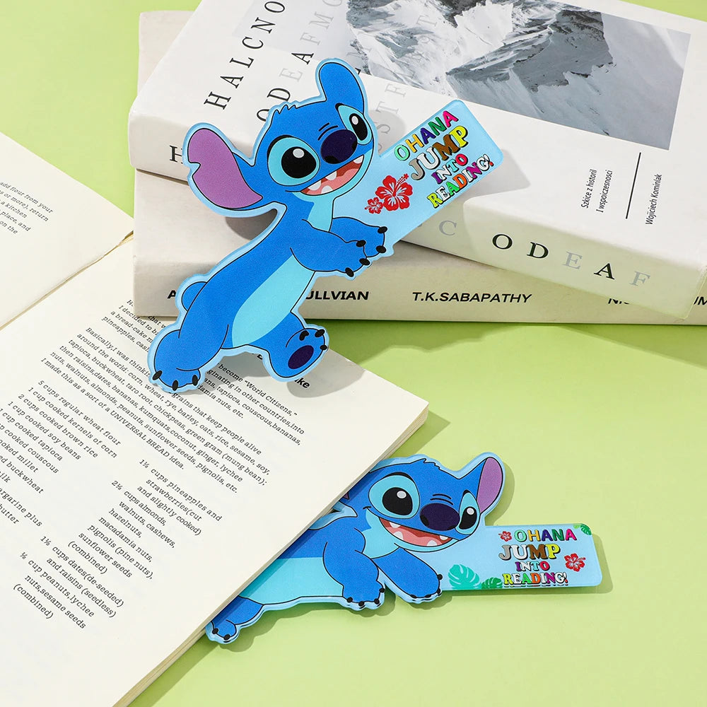 Cute Stitch Cartoon Bookmark for Book Lovers, Anime - themed Page Marker Ideal for Kids' Reading & School Supplies