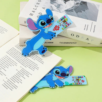 Cute Stitch Cartoon Bookmark for Book Lovers, Anime - themed Page Marker Ideal for Kids' Reading & School Supplies