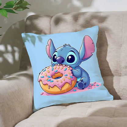 Cute S-Stitch Pillow Case Cushion Cover Soft Cute Throw Pillow Case For Car Sofa Pillowcase Polyester With Zipper