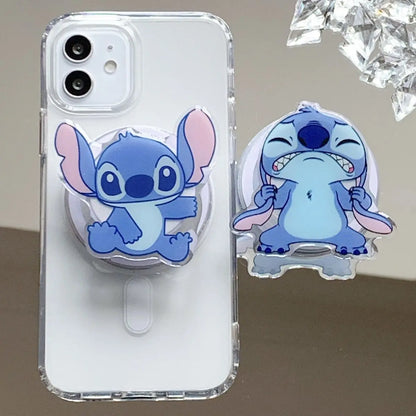 Stitch Airbag Bracket Cute Cartoon Character Creative Fashionable Mobile Phone Extendable Adhesive Back Sticker Practical Gift