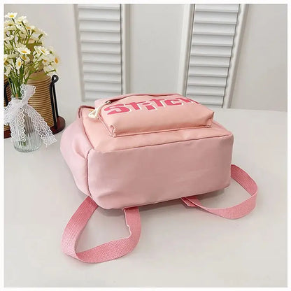 New Lilo&Stitch Backpack Cartoon Character Stitch Printed Accessories Children's Backpack Student Cartoon Pink Backpack Gift